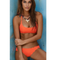 Bikini Dos Piezas Encaje Liso Mujer Slim Ajustado