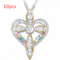 Fashion Love Heart Shaped Cross Pendant Love heart shaped cross 10PCS
