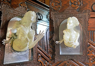 Espejo Luminoso Ghost Resin con Cruz - Decoración Brillante de Pared - Image 14