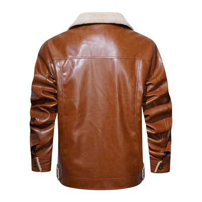 Abrigo de Piel Sintética con Múltiples Bolsillos para Hombre - Image 11