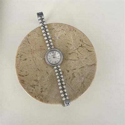 Reloj Pulsera de Perlas Estilo Clásico Elegante - Image 6