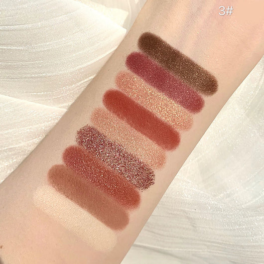 Paleta de Sombras Nacaradas Mate Glitter 9 Colores - Image 4