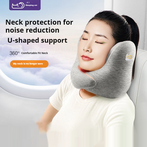 Almohada Cervical de Viaje con Espuma Viscoelástica y Aislamiento de Ruido