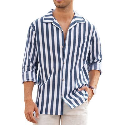 Camisa Cuadros Británica Elástica Suelta Manga Larga Solapa Estampada - Image 21