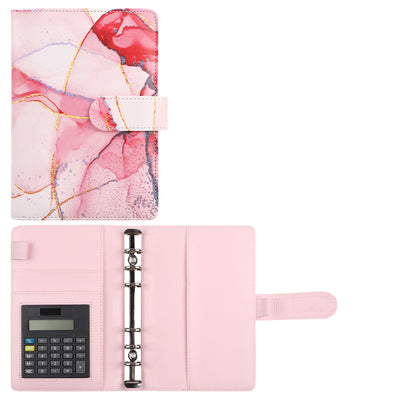 Cuaderno de Cuero PU A6 con Anillas y Calculadora Integrada - Image 10