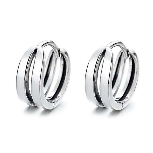 Aretes Geométricos Hueco Diseño Minimalista Tendencia Europea