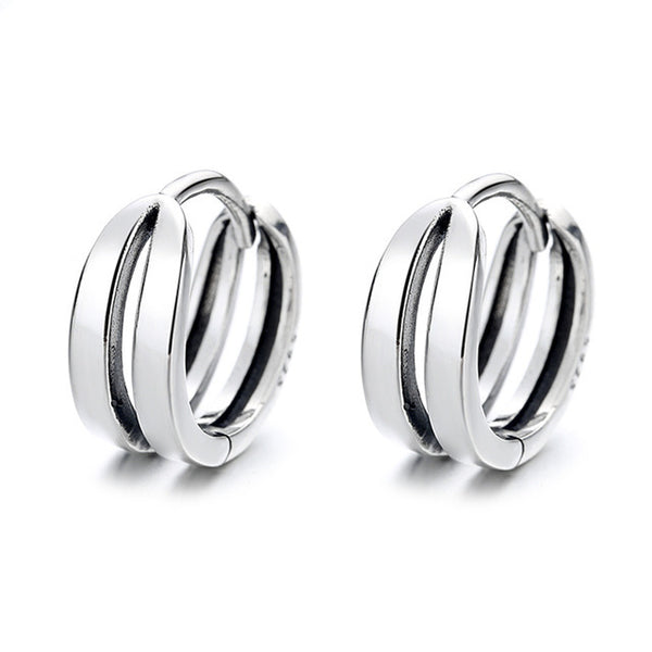 Aretes Geométricos Hueco Diseño Minimalista Tendencia Europea