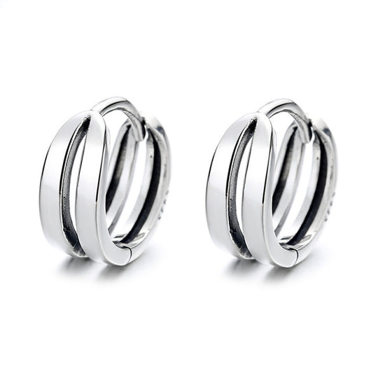 Aretes Geométricos Hueco Diseño Minimalista Tendencia Europea