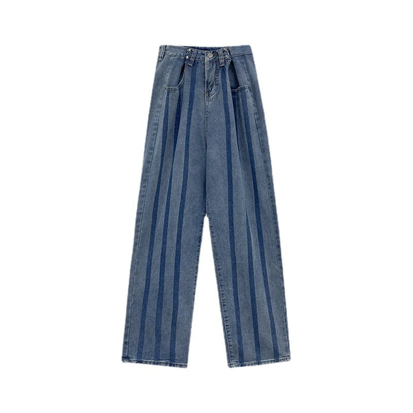 Jeans Cintura Alta Pierna Recta Suelta para Mujer