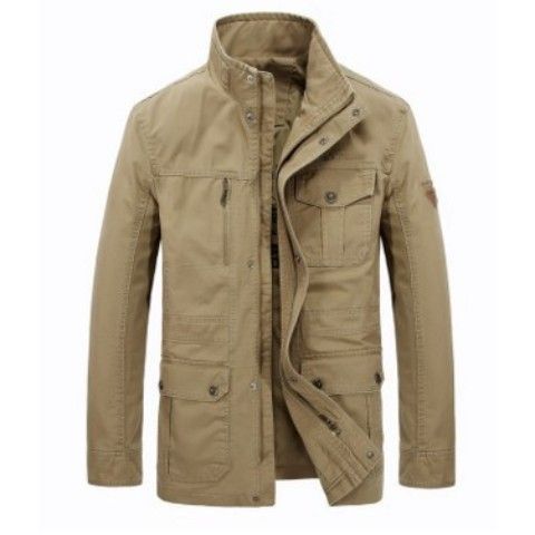 Chaqueta Casual Hombre Cuello Mao Bolsillos Múltiples - Image 8