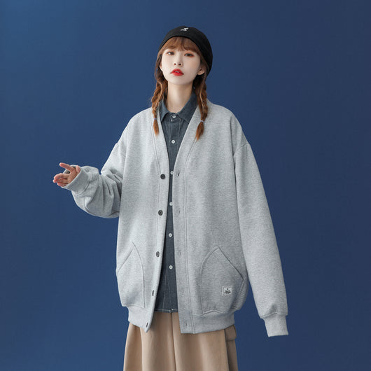 Chaqueta Beisbolera Estilo BF Primavera Otoño - Cardigan Uniforme Deportivo - Image 6