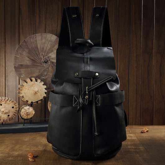 Mochila de Viaje Vintage en Cuero Crazy Horse para Hombre - Image 14