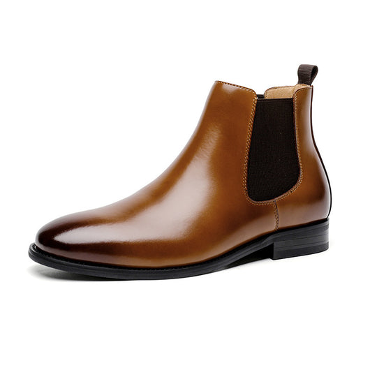 Botas Chelsea Retro Británicas de Cuero para Hombre con Forro Térmico - Image 4