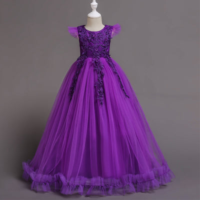 Vestido Elegante Infantil de Verano para Presentaciones de Piano - Image 14