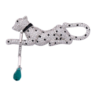 Broche de Leopardo en Cristal Atmosférico de Lujo - Image 7