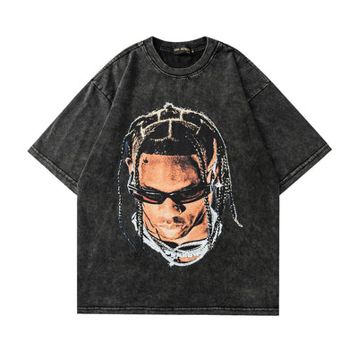 Camiseta Estampada de Manga Corta para Hombre