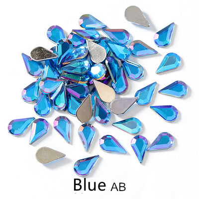 Parches de Diamantes para Uñas - Gotas de Agua Acrílicas con Base Plana - Image 9