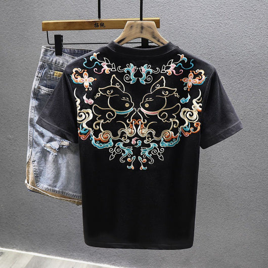 Camiseta Bordada de Manga Corta para Hombre Xingshi - Image 12