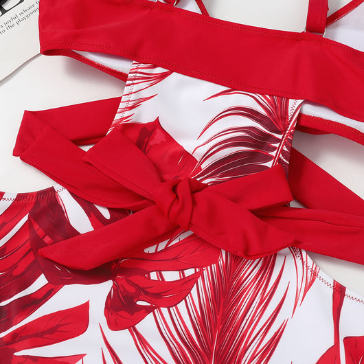 Bikini Triangular Sexy con Diseño de Flores y Cordones Ajustables - Image 15