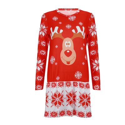 Vestido Navideño Cuello Redondo Manga Larga - Image 13