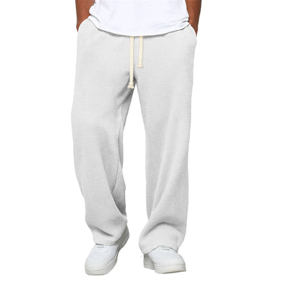 Pantalones Athleisure de Pierna Ancha y Tejido Waffle para Hombre - Image 20