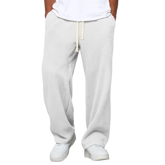 Pantalones Athleisure de Pierna Ancha y Tejido Waffle para Hombre - Image 20