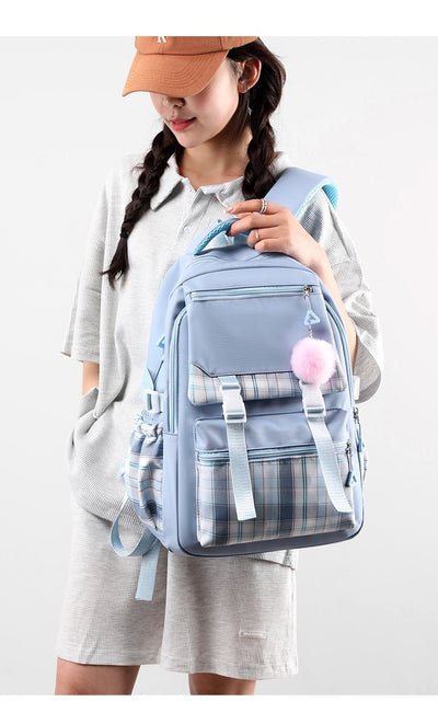 Mochila para Computadora Multicapa de Diseño Minimalista para Mujer - Image 21