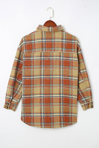 Abrigo Camisa Cuadros Suelta para Mujer - Elegancia Casual de Manga Larga - Image 13