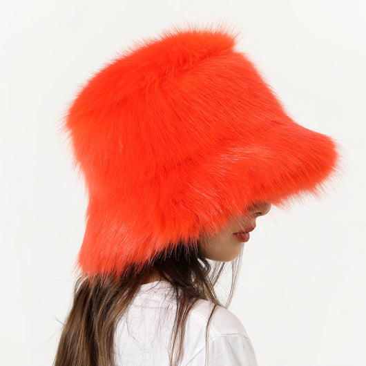 Gorro Pescador Mujer Ala Ancha Acolchado Cálido de Color Sólido - Image 13