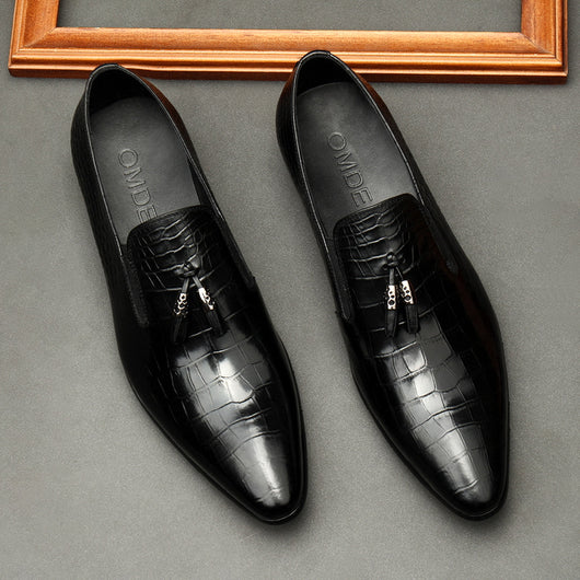 Zapatos de Cuero Genuino para Hombre Punta Aguda Estilo Ejecutivo - Image 4