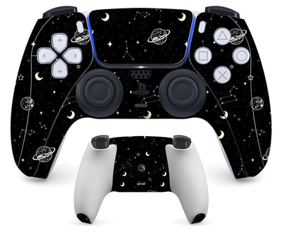 PS5 controller with a pastel marble sticker, showing the front and back views for anti-scratch protection. - Image 38