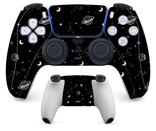 PS5 controller with a pastel marble sticker, showing the front and back views for anti-scratch protection. - Image 38