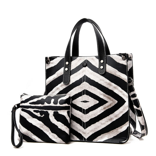 Bolsa Maternidad Estampado Geométrico Leopardo - Set de 2 Piezas - Image 6
