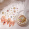 Set de Uñas de Diamante con Diseño Love Minimalista para Mujer