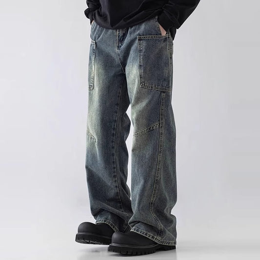Jeans Rectos de Pierna Ancha y Corte Holgado para Hombre - Image 2