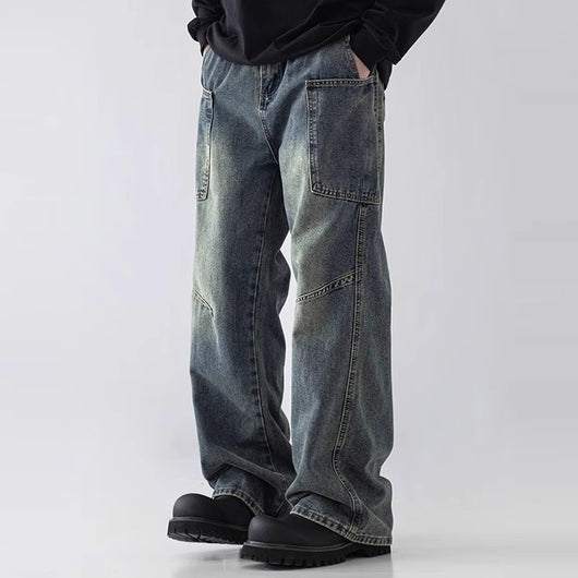 Jeans Rectos de Pierna Ancha y Corte Holgado para Hombre - Image 2