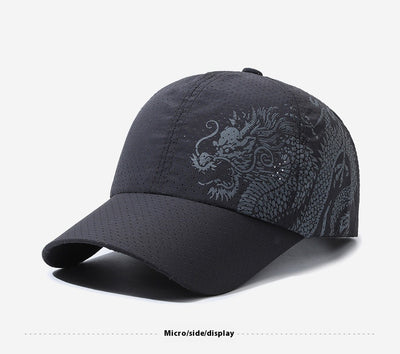 Gorra de Béisbol Hombre Estilo Chino Dragón Impreso Poliéster - Image 14
