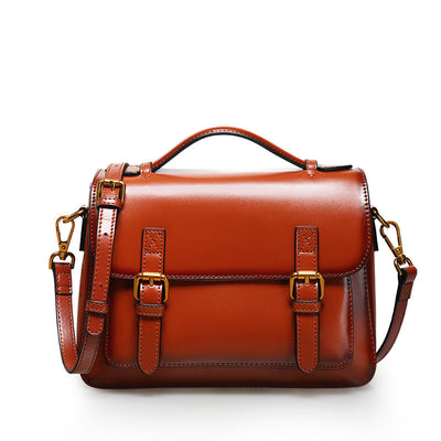 Bolso Mensajero de Cuero Genuino - Estilo Versátil para Mujer - Image 4