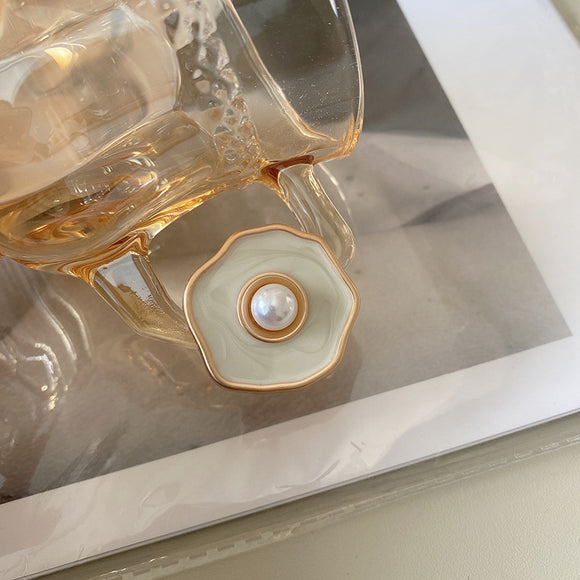 Botón de Perla Crema para Chaqueta Tweed Blanco Roto