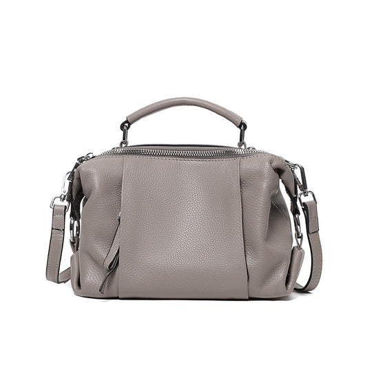 Bolso Mensajero de Cuero Genuino con Doble Compartimento para Mujer - Image 16