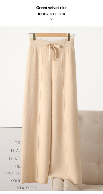 Pantalones de Lana Gruesa Cintura Alta con Caída Elegante - Image 15