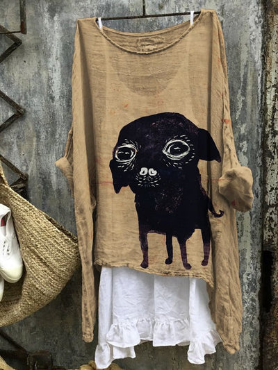 Blusa Casual Estampada de Manga Larga para Mujer - Image 8