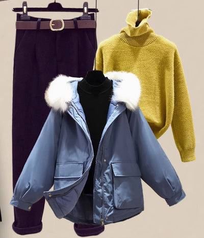 Conjunto de Sudadera Acolchada de Algodón para Mujer - Image 9