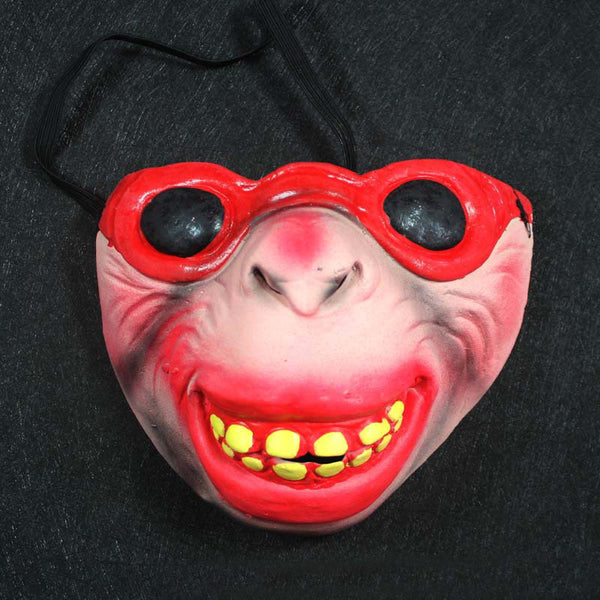 Funny grotesque mask with a large nose, yellow teeth, a cigar, stubble, and stitches on the cheek. - Image 6