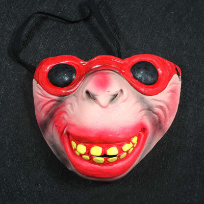 Funny grotesque mask with a large nose, yellow teeth, a cigar, stubble, and stitches on the cheek. - Image 6