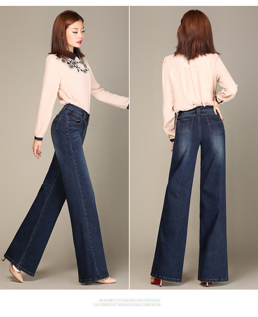 Pantalones Denim Rectos Anchos para Primavera y Otoño - Image 5