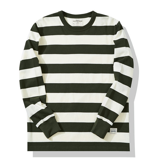 Camiseta Manga Larga a Rayas para Hombre - Clásica y Versátil - Image 2