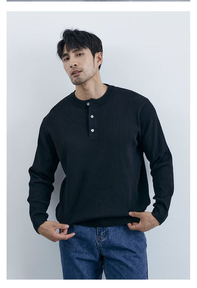 Suéter Ejecutivo Preppy de Manga Larga para Hombre - Image 17