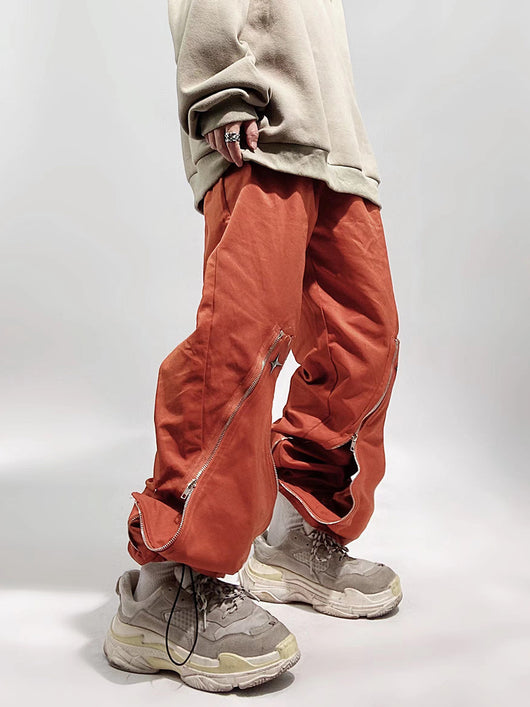 Pantalones Rectos Funcionales con Cierre y Corte Relajado - Image 4