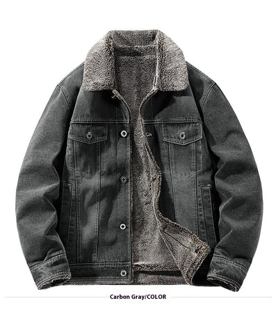 Sudadera de Mezclilla Forrada en Polar - Abrigo Grueso y Cálido para Hombre - Image 27